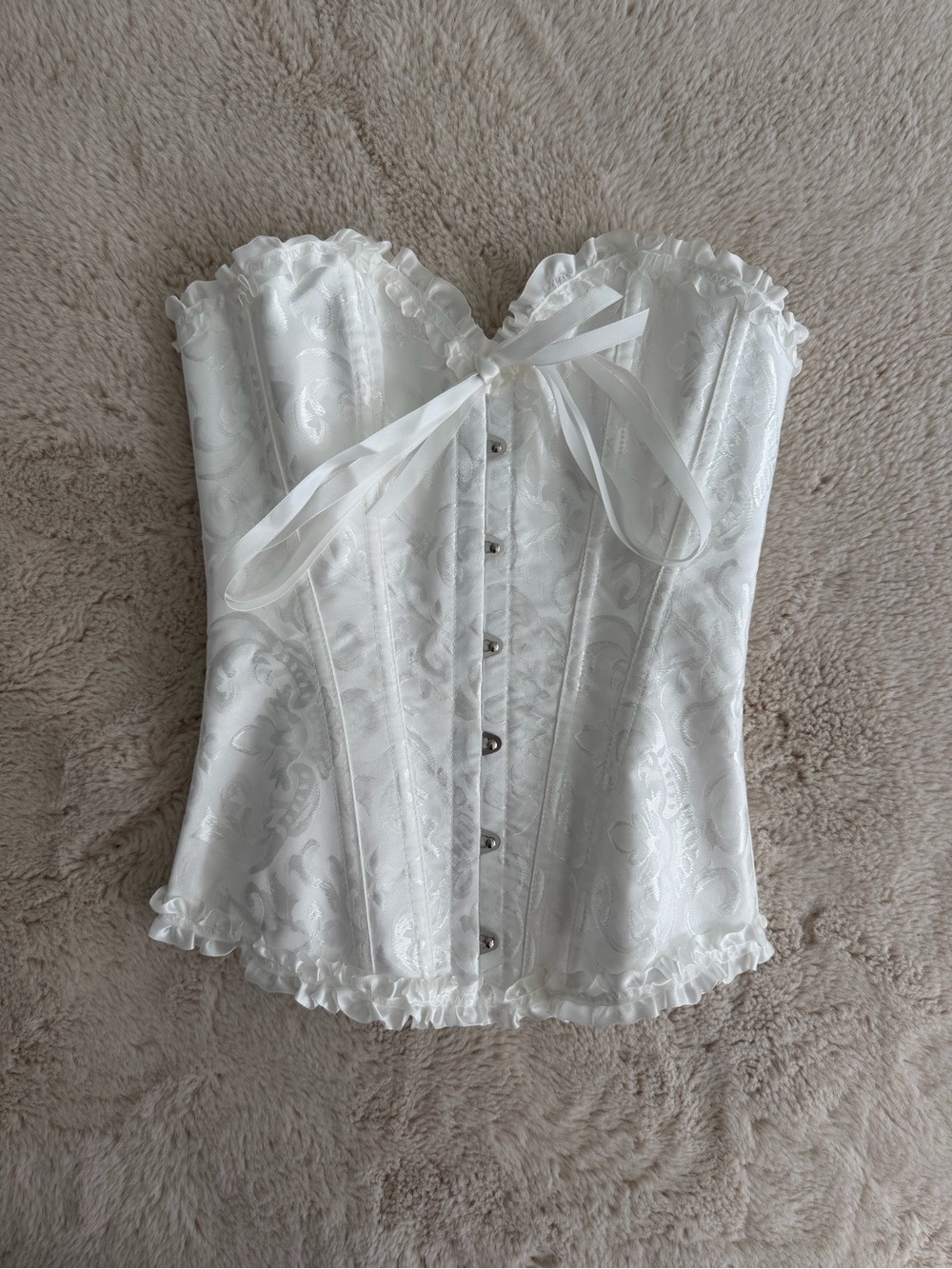 White Lace-Up Corset